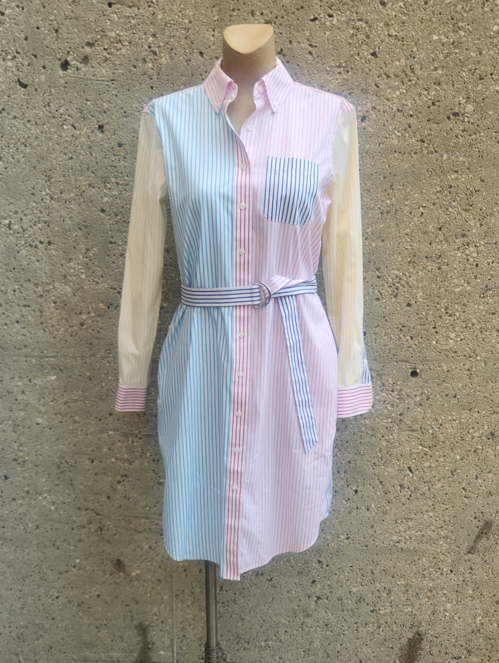 Brooks Brothers striped cotton shirt dress